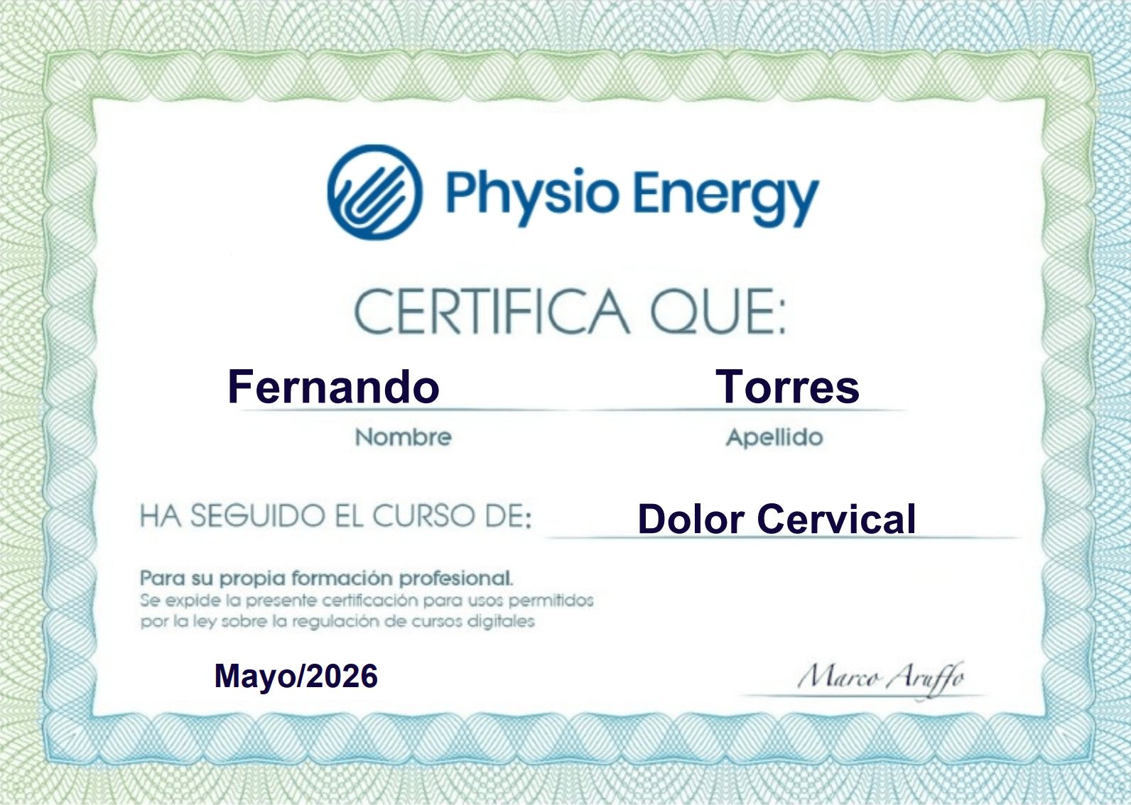 cert dolor cerv opt