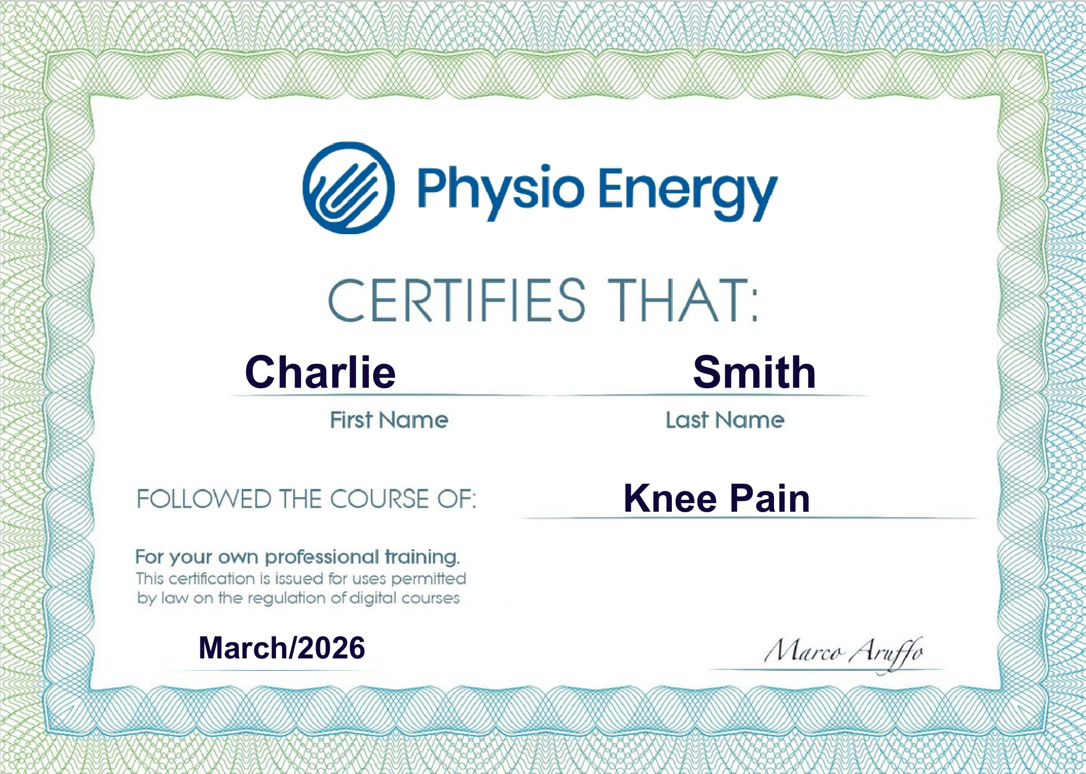charlie knee pain opt